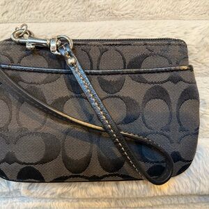 Black Coach Women's Wristlet used